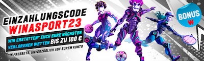 Winamax Bonuscode WINASPORT23 bringt 100€ Wette ohne Risiko