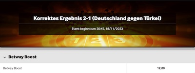 betway super boost auf ger besiegt tur mit 2:1