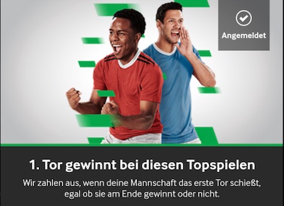 1. Tor gewinnt bei betway zu ausgewählten Spielen