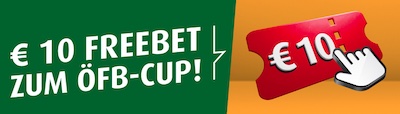 Wette bei tipp3 auf den ÖFB Cup und hol dir eine 10€ Freebet!