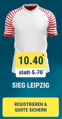 Sportwetten.de steigert Leipzig Siegquote auf 10.40!