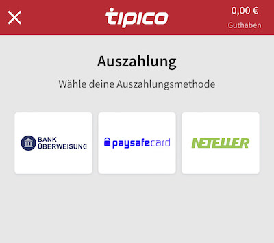 Tipico Auszahlung Beispiel