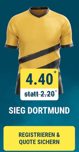 Dortmund gewinnt gegen Leverkusen zu Quote 4.40 von sportwetten.de