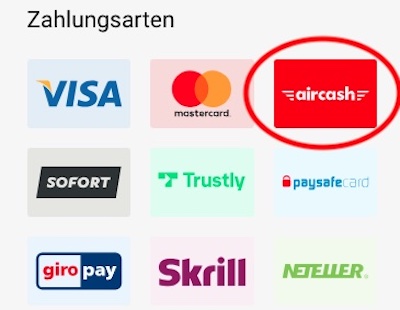 Aircash zählt ab sofort zu den Tipwin Zahlungsmethoden