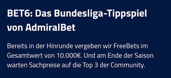 beim admiralbet bet6 gratis bundesliga tippspiel warten an jedem spieltag tolle preise