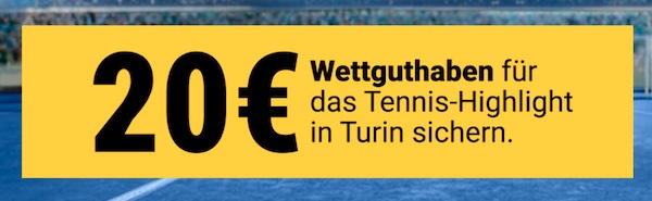 20€ gratis Guthaben von Interwetten zu den ATP Finals