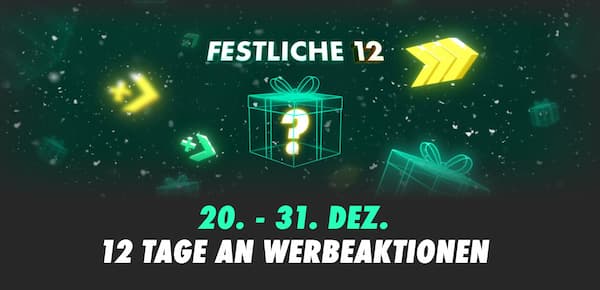 Sichere dir bei den festlichen 12 von bet365 täglich tolle Preise!