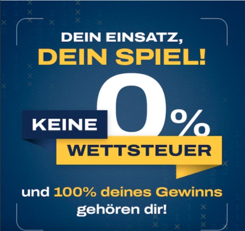 Keine Wettsteuer bei Admiral - alle Gewinne gehören dir!