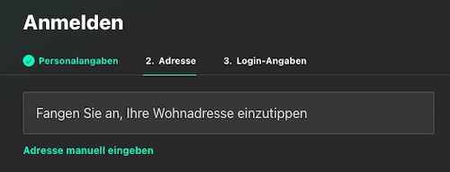 So gibst du die Adresse bei der Bet365 Registrierung ein