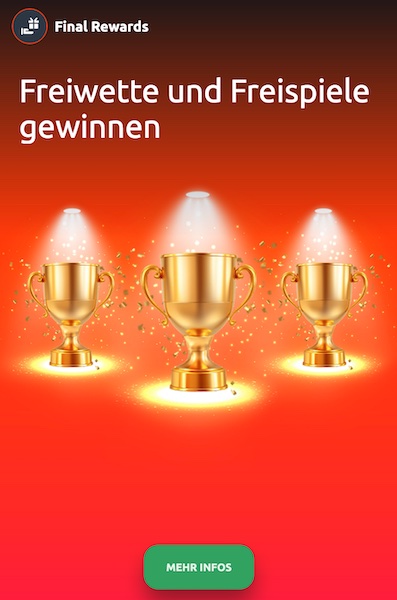 Freebets warten auf dich bei den Betano Final Rewards