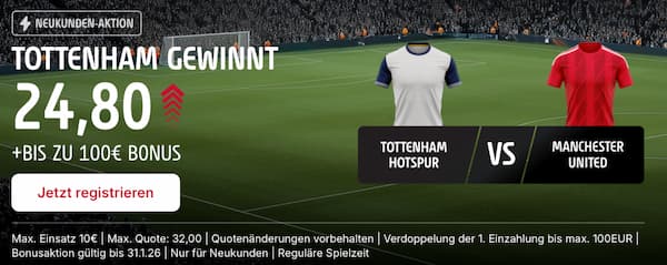 700% bessere Quote bei Tipico zu Tottenham gewinnt Europa League Finale gegen Manchester