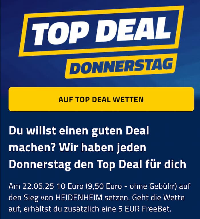 Sichere dir bei Admiralbet eine 5€ Freiwette zur Relegation!