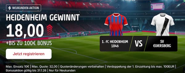 18er Quote auf Heidenheim gewinnt Relegations Hinspiel gegen Elversberg