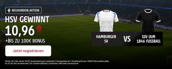 700% bessere Tipico Quote zu HSV Ulm!