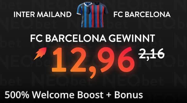 500% bessere Quoten auf Barcelona-Sieg gegen Inter!