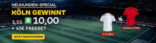 Quote 10 bei Merkur Bets auf Köln besiegt Kaiserslautern!