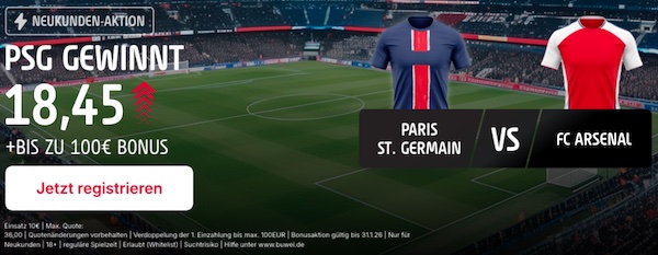 Nutze den Tipico Quotenboost und wette mit der 9-fachen Quote auf Sieg PSG!
