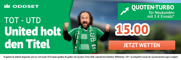 15er Quote bei Oddset auf Manchester gewinnt Europa League