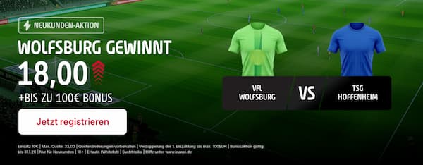 700% bessere Quote für deine Wolfsburg Hoffenheim Wette