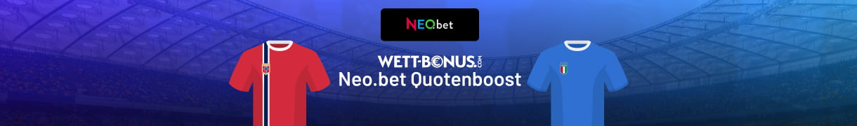 Nutze den 500% Quotenboost von Neo.bet auf Italien gewinnt gegen Norwegen