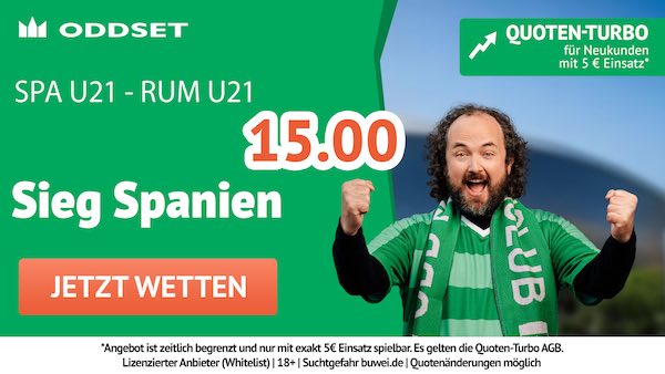 oddset quoten turbo auf u21 spanien gewinnt gegen rumänien
