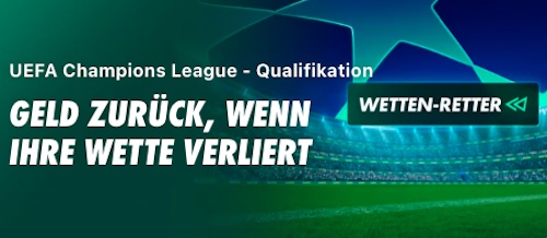 Nutze den Bet365 Wetten Retter für die Spiele der CL-Quali
