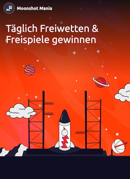 Freebets und Freespins gibt es bei der Betano Moonshot Mania