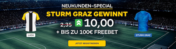 Quote 10 bei Merkur Bets auf Sturm Graz besiegt LASK Linz zum Saisonauftakt