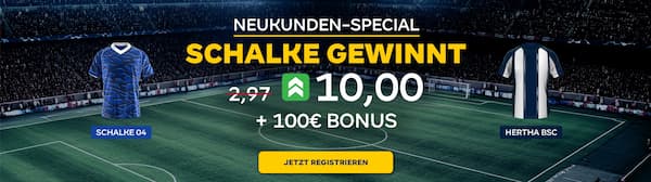 Quote 10 bei Merkur Bets auf Schalke besiegt Hertha BSC
