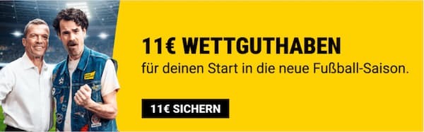 Sichere dir 11€ Wettguthaben bei Interwetten zum Start der neuen Saison!