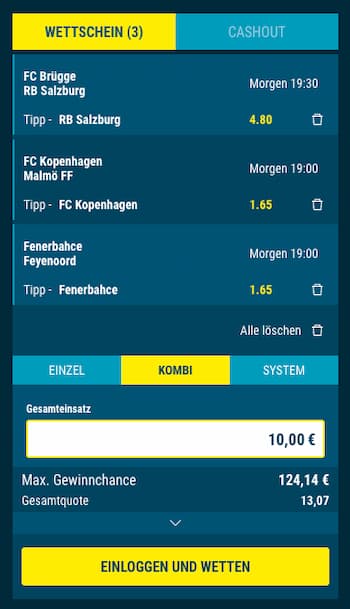 Tipp der Woche zum Erspielen des Sportwetten de Bonus