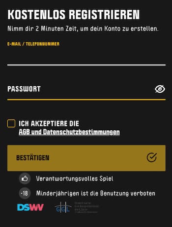 Kontoeröffnung bei Buchmacher Winamax