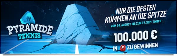 Wahre mit der Winamax Pyramide Tennis deine Chance auf bis zu 100.000€