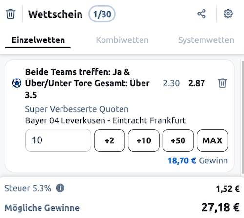 Betano Quotenboost für deine Leverkusen Frankfurt Wetten!