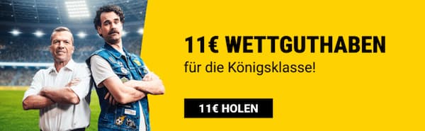 Sichere dir 11€ Guthaben bei Interwetten zum Start der Königsklasse!