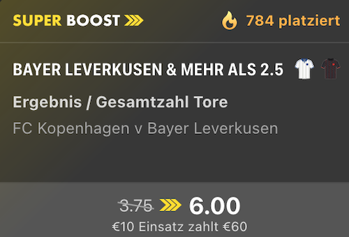 bet365 superboost am 18.9.