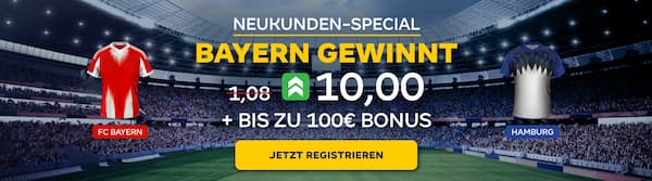 10er Quote bei Merkur Bets auf Bayern Sieg gegen den HSV