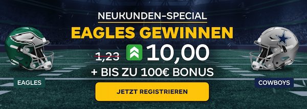 Merkur Bets Quotenboost zur NFL - Eagles gewinnen zu 10.0!