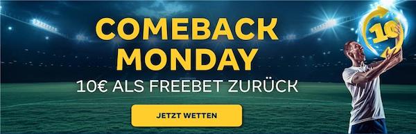 10€ Wette ohne Risiko beim Merkur Bets Comeback Monday