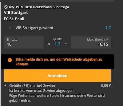 Wettabgabe bei Neobet