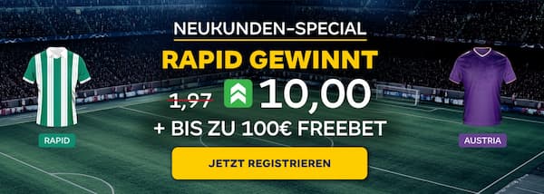 10er Quote bei Merkur Bets auf Rapid besiegt die Austria im 347. Wiener Derby