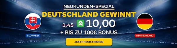 10er Quote bei Merkur Bets auf Deutschland besiegt die Slowakei