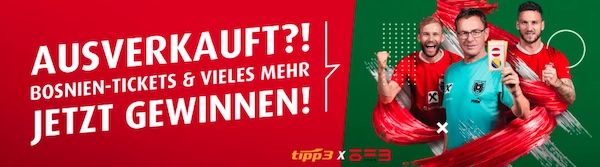 Wetten und gewinnen beim tipp3 Gewinnspiel zur WM-Quali