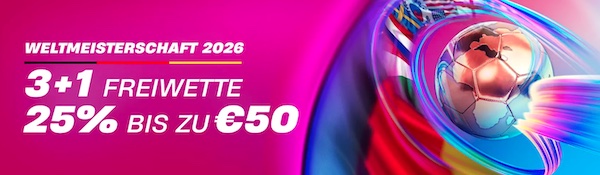 Sicher dir bei VBET eine Freiwette im Wert von 50€ für deine WM-Quali Wetten