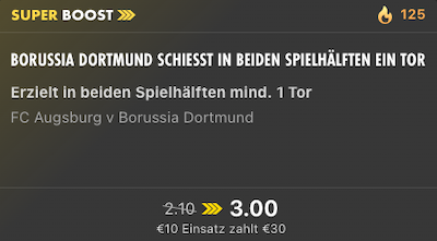 BVB SuperBoost bet365, 31.10.
