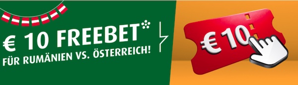 10€ Freebet von tipp3 zu Rumänien vs. Österreich