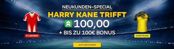 10er Quote bei Merkur Bets auf Torerfolg von Kane gegen den BVB