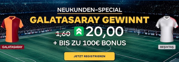 Bei Merkur Bets anmelden und mit Quote 20.0 auf Sieg Galatasaray wetten!