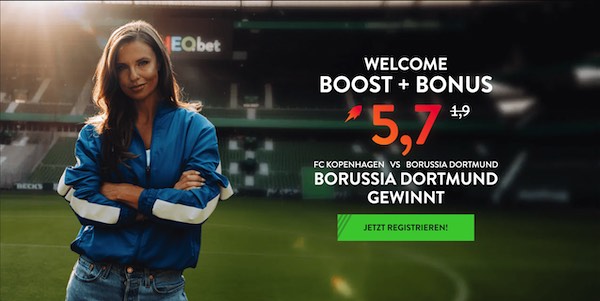 Quote 5.70 von NEO.bet auf Dortmund besiegt Kopenhagen