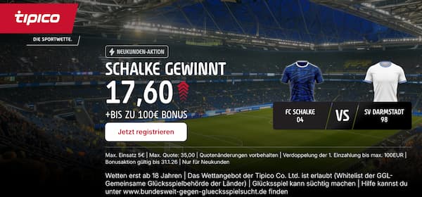 700% bessere Tipico Quote auf Schalke besiegt Darmstadt